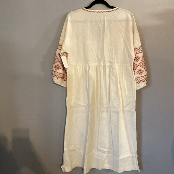Madewell Embroidered-Sleeve Popover Midi Dress size small - Picture 7 of 7